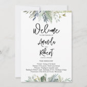 Blätter Hochzeit im Grünen Einladung (Vorderseite)
