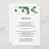 Blätter Hochzeit Infos Karte (Vorne/Hinten)