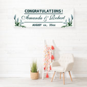 Blätter Hochzeit mit blauer Brise Banner (Insitu)