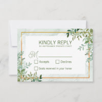 Blätter Hochzeit Rsvp