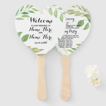 Blätter Hochzeit von Hand Fan Green Foliage