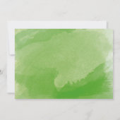 Blätter Hochzeit von tropischen grünen Wasserfarbe Einladung (Rückseite)