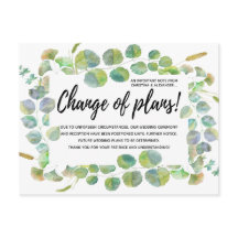 Blätter Hochzeitänderung von Plänen verschoben sto