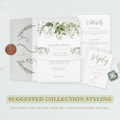 Blätter Hochzeiten im tropischen Wasser Einladung