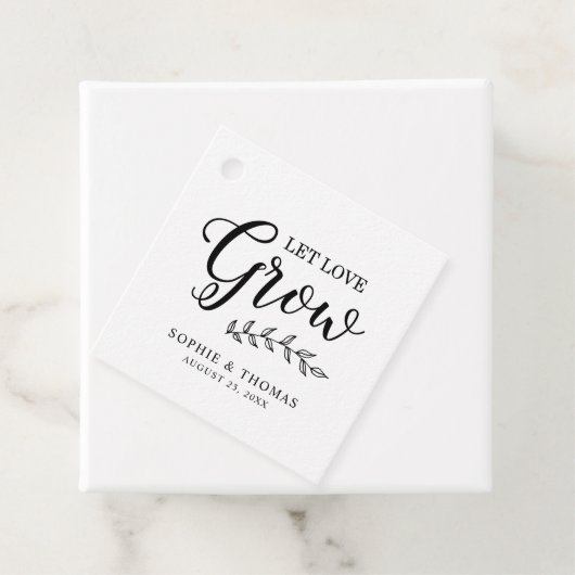 Blätter Hochzeiten Lassend Liebe wachsen Geschenkanhänger (Beispiel)