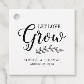 Blätter Hochzeiten Lassend Liebe wachsen Geschenkanhänger (Vorderseite)