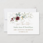 Blätter Hochzeitsauftritte für die Aquarellmauer Save The Date (Vorderseite)