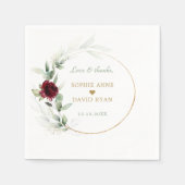 Blätter Hochzeitsauftritte für die Aquarellmauer Serviette (Vorderseite)