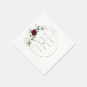 Blätter Hochzeitsauftritte für die Aquarellmauer Serviette (Ecke)