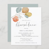 Blätter Hochzeitsessen Probe Einladung (Vorne/Hinten)