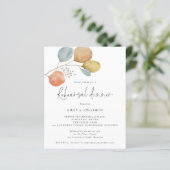 Blätter Hochzeitsessen Probe Einladung (Stehend Vorderseite)