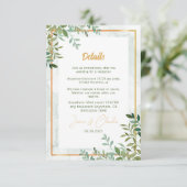 Blätter Hochzeitsfeier Begleitkarte (Stehend Vorderseite)