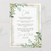 Blätter Hochzeitsfeier Begleitkarte (Vorderseite)