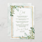 Blätter Hochzeitsfeier Begleitkarte (Vorne/Hinten)