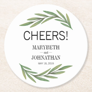 Blätter Hochzeitsfeier Untersetzer