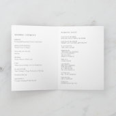 Blätter Hochzeitsfeiern mit Aquarellfarben Programm (Innenseite)