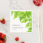 Blätter Hochzeitsfeiern mit Aquarellfarben Serviette (Beispiel)