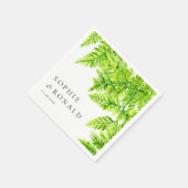 Blätter Hochzeitsfeiern mit Aquarellfarben Serviette (Ecke)