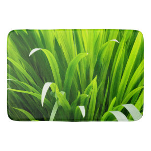 Blätter im Garten Badematte