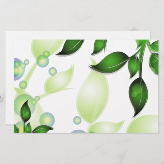 Blätter im Garten "Fresh Garden" Briefpapier (Vorne/Hinten)