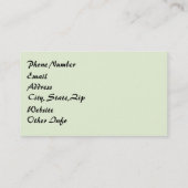 Blätter im Garten "Fresh Garden" Visitenkarte (Rückseite)