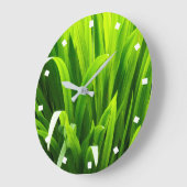 Blätter im Garten Große Wanduhr (Winkel)