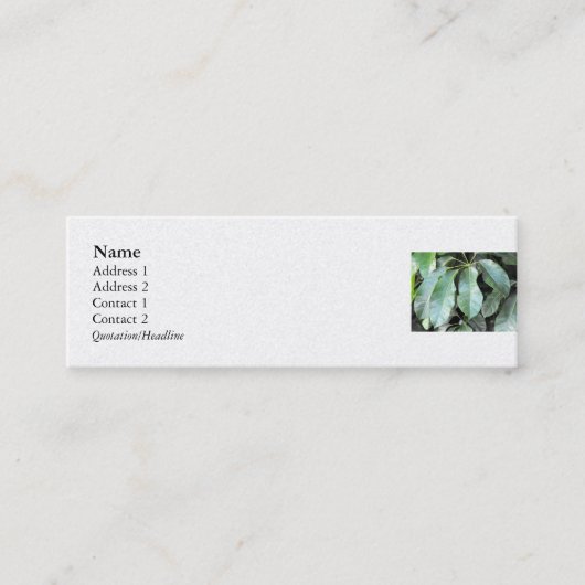 Blätter im Garten Mini Visitenkarte (Vorderseite)