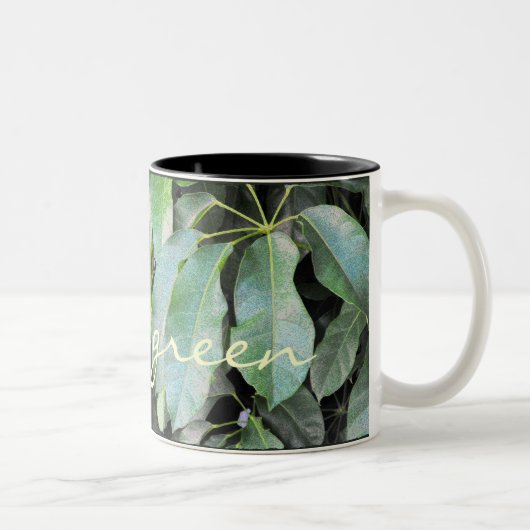 Blätter im Garten Zweifarbige Tasse (Rechts)