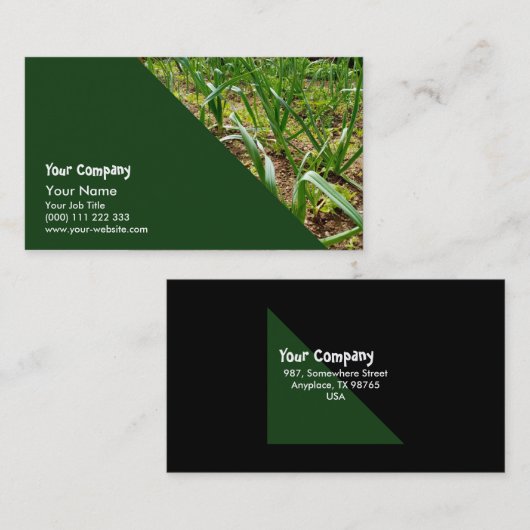 Blätter im Gemüsegarten Visitenkarte (Vorne/Hinten)