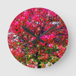 Blätter im Herbst ändern Runde Wanduhr