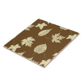 Blätter im Herbst - beige und Schokolade Fliese (Seite)