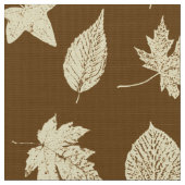 Blätter im Herbst - beige und Schokolade Stoff (Nahaufnahme)