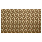 Blätter im Herbst - beige und Schokolade Stoff (Yard (91,4 cm))
