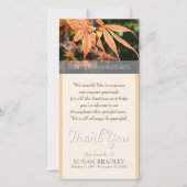 Blätter im Herbst Beileid Vielen Dank für Ihre Fot Dankeskarte (Vorderseite)