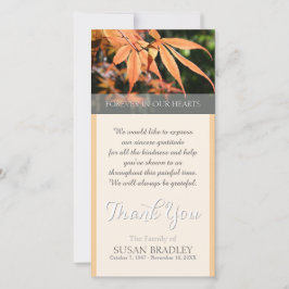 Blätter im Herbst Beileid Vielen Dank für Ihre Fot Dankeskarte