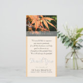 Blätter im Herbst Beileid Vielen Dank für Ihre Fot Dankeskarte (Stehend Vorderseite)