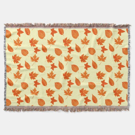 Blätter im Herbst - blassgelb und orange Decke (Vorderseite)