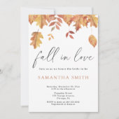 Blätter im Herbst Brautparty Einladung (Vorderseite)