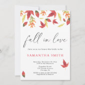 Blätter im Herbst Brautparty Einladung (Vorderseite)