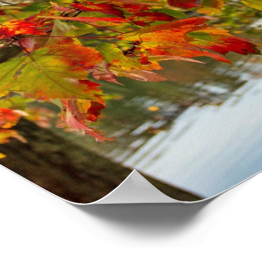 Blätter im Herbst drehen Poster (Ecke)