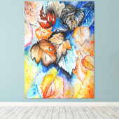 Blätter im Herbst - Drucken - Malerei Leinwanddruck (Insitu (Holzboden))