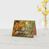 Blätter im Herbst färben sich Karte (Gelbe Blume)