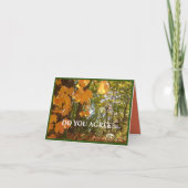 Blätter im Herbst färben sich Karte (Vorderseite)