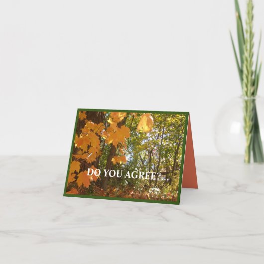 Blätter im Herbst färben sich Karte (Vorderseite)