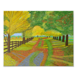 Blätter im Herbst gefallen Fotodruck