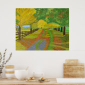 Blätter im Herbst gefallen Poster (Küche)