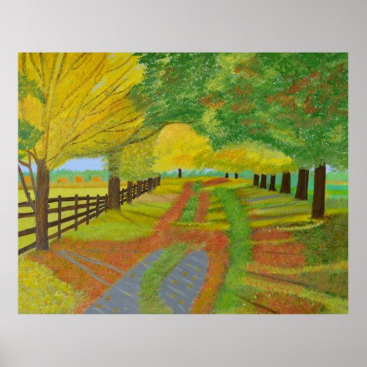 Blätter im Herbst gefallen Poster (Vorne)