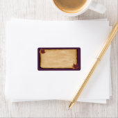 Blätter im Herbst, gelbes Papier sieht unbedruckt Adressaufkleber (Insitu)