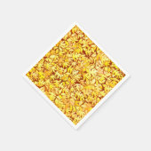 Blätter im Herbst, goldgelb Serviette (Ecke)