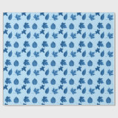 Blätter im Herbst - Indigo und blass Geschenkpapier (Flach)
